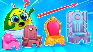 Oh No! Which Potty Is The Best?💎 Color Challenge| Funny Drawing Song