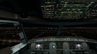 ULTRA REALISM MSFS 2020.RTX3090.Night landing in Los Angeles 4K.