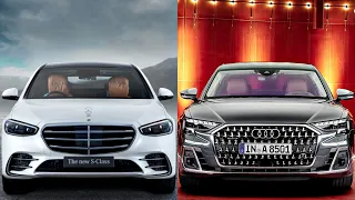 2022 Audi A8 vs Mercedes S Class 2022! Luxury sedan cars! audi a8l vs mercedes s class s580!