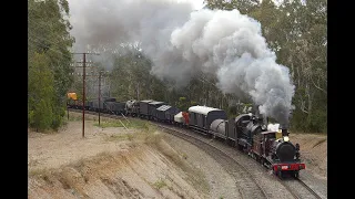 Australian steam locomotives 1709 & 3526 - Southern Highlands - September 2005