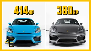 Porsche Cayman GT4 718 vs 981 | Car Spec Comparison | 4enthusiasts