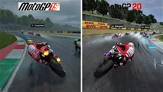 MOTOGP 20 VS MOTOGP 19 RAIN GAMEPLAY COMPARISON