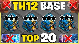 ( TOP 20 ) NEVER 3 STAR TH12 CWL BASE LINK 2024 | TH12 WAR BASE LINK 2024 | TH12 BASE CLASH OF CLANS