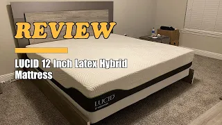 LUCID 12 Inch Latex Hybrid Mattress - Demo & Review