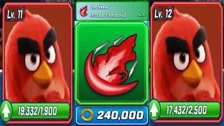 Sonic Forces - Red Angry Birds Runner Shockwave Upgraded 240K Gold Rings Lv 12 (android, ios) Game