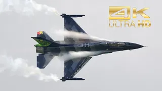 (4K) F-16 Fighting Falcon Belgian Air Force flying Display at Airpower 2022 AirShow Zeltweg  LOXZ
