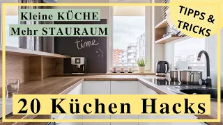 20 KÜCHE HACKS für kleine KÜCHEN 🤩 wenig PLATZ mehr STAURAUM