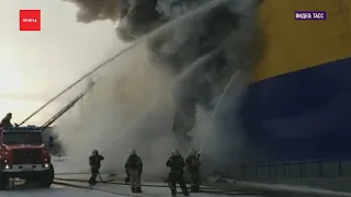 В Томске загорелась «Лента»