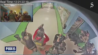 Video from inside Uvalde school shows officers milling around hallway during massacre | FOX6 News Mi