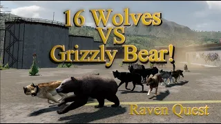 16 Wolves VS Boar Grizzly Bear| Can we Kill IT? WolfQuest: Anniversary Edition