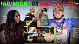 Death Battle "All Might vs Might Guy (My Hero Academia VS Naruto)" REACTION!!!