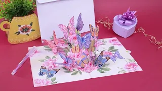 Spring Butterflies 3D Pop-Up Card