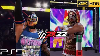 (PS5) WWE 2K22 Rey Mysterio | Mask VS Mask Cage Match| Ultra High Graphics [4K HDR]