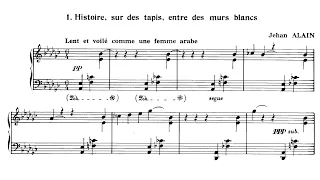 Alain, Jehan (1931): Histoire, sur des tapis, entre des murs blancs, JA 15 — Georges Delvallée