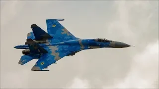 SU27 Flanker of the Ukraine Air Force at RIAT 2019
