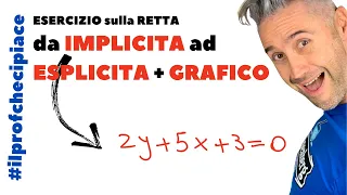 retta da FORMA IMPLICITA a ESPLICITA esercizio svolto, equazione della retta, matematica liceo