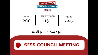 SFSS Council Meeting 2023 September 13
