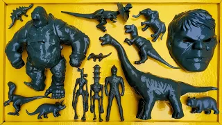 Clean up the muddy animals of jurassic world: T-Rex, Mosasaurus, Siren Head, Godzilla, Kingkong