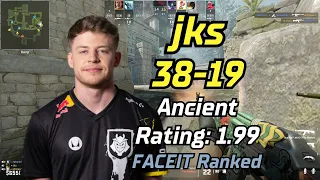 1 ACE 2 Quad Kills | jks 38 Kills POV VOICE COMMS (ancient) | Apr 11, 2024 #cs2 #pov