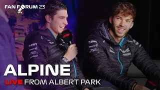 Esteban Ocon & Pierre Gasly on the Fan Forum Stage (2023) - 🔴 LIVE from Albert Park