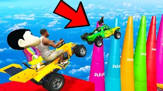 FRANKLIN SHINCHAN and CHOP TRIED IMPOSSIBLE SNAKE WALLRIDE MEGA RAMP PARKOUR CHALLENGE GTA 5