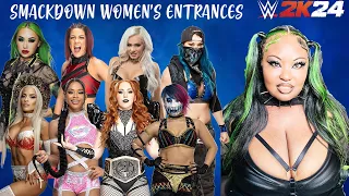 WWE2K24 - SMACKDOWN WOMEN'S ENTRANCES REACTIONS!!