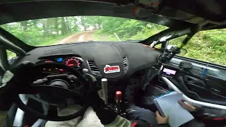 Ford Fiesta ST rally car onboard - blown turbo at 2022 Southern Ohio Forest Rally