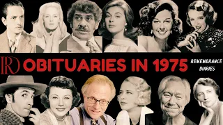 Obituaries in 1975-Famous Celebrities/personalities we have Lost in 1975-EP-1 Remembrance diaries