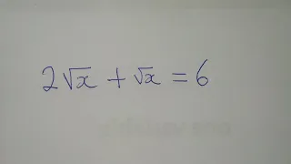 simple equation involving root