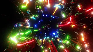 VJ LOOP NEON Hypnotic Blue Orange Tunnel Abstract Background Video Lines Pattern 4k Screensaver free