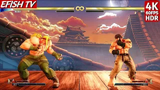Alex vs Ryu (Hardest AI) - Street Fighter V | 4K 60FPS HDR