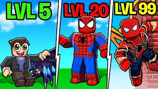 Upgrading SPIDERMAN to GOD SPIDERMAN in ROBLOX!