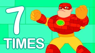 7 Times Table Song (with Super Heroes) | Multiplication Song for Kids | Learn Math for Preschoolers
