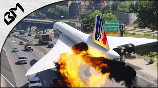 GTA 5 - ATTERRISSAGE D'URGENCE - Moteur en feu - Flight Simulator