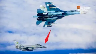 Shocked The NATO !! Russian Su-27 repels NATO Fighter Jet On Approaching Minister Putin's Plane