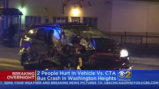 Two Injured When Driver Crashes Into CTA Bus In Washington Heights