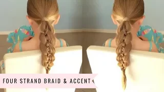 Four Strand Braid with Accent by SweetHearts Hair