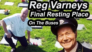 Reg Varneys Final Resting Place and Commemorative Plaque. Reg Varney  was StanButler On The Buses.