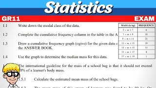 Statistics Grade 11: Exam Question