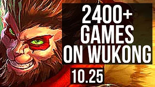 WUKONG vs KATARINA (MID) | 2.8M mastery, 2400+ games, 6 solo kills, 12/2/2 | NA Diamond | v10.25