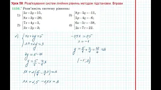 Урок 234: Метод підстановки. Вправи 1150 - 1151 за підручником Мерзляк 2020