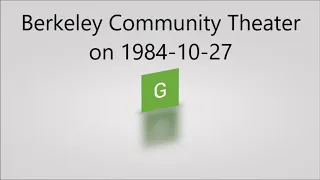 Berkeley Community Theater on 1984 10 27