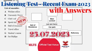 IELTS Listening Actual Test 2023 with Answers | 25.07.2023