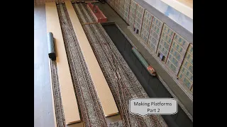 Making platforms for a model railway using Slaters plasticard, Part 2.