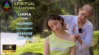 ASMR, Relaxing Massage (LIMPIA) on feet, shoulders, head to sleep with soft sounds