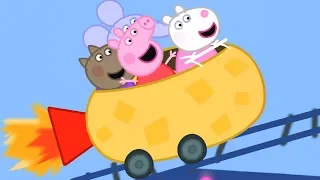 Peppa Pig's Roller Coaster FUN!