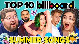 College Kids React To Top 10 Summer Songs For The Last Ten Years (Billboard 2009-2018)