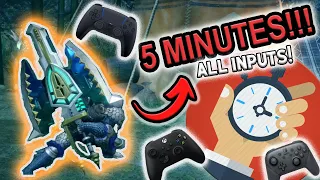 5 Minute Charge Blade Guide | ALL INPUTS | Monster Hunter Rise | No Nonsense Weapon Guide Series