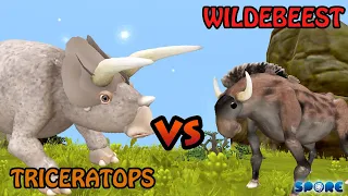 Triceratops vs Wildebeest | Dino vs Animal [S2E4] | SPORE