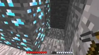 Minecraft: Nice Diamond Find in the Beta Mine Shaft